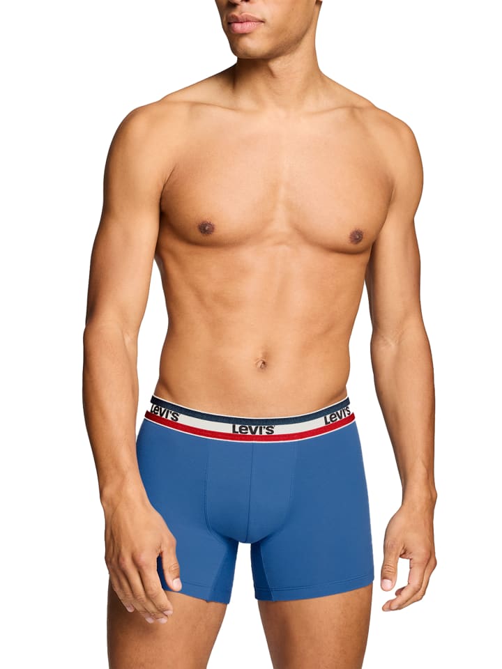 Levi´s Боксерские шорты LEVIS MEN REPEAT SPW LOGO BOXER BRIEF 2P в темно-синем цвете — фото 4