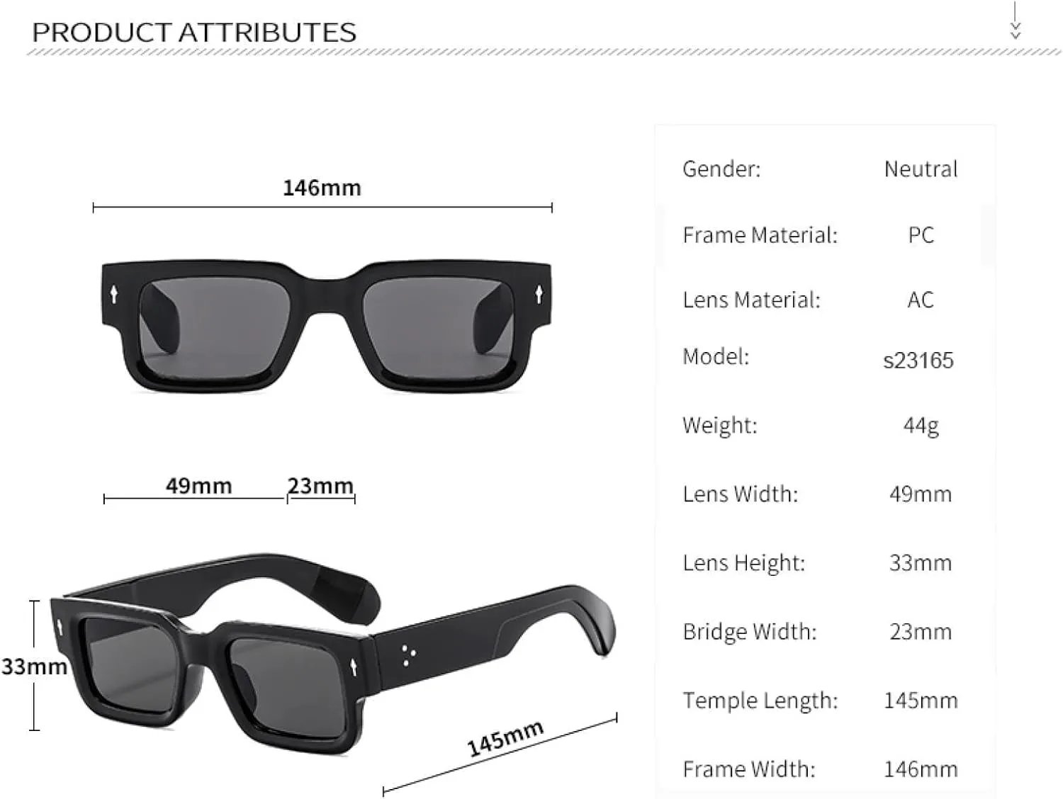 

Солнцезащитные очки с защитой от УФ-излучения UV400 | Большая оправа с заклепками | Для женщин и мужчин, для занятий спортом на открытом воздухе и вождения DSVIGF, 08