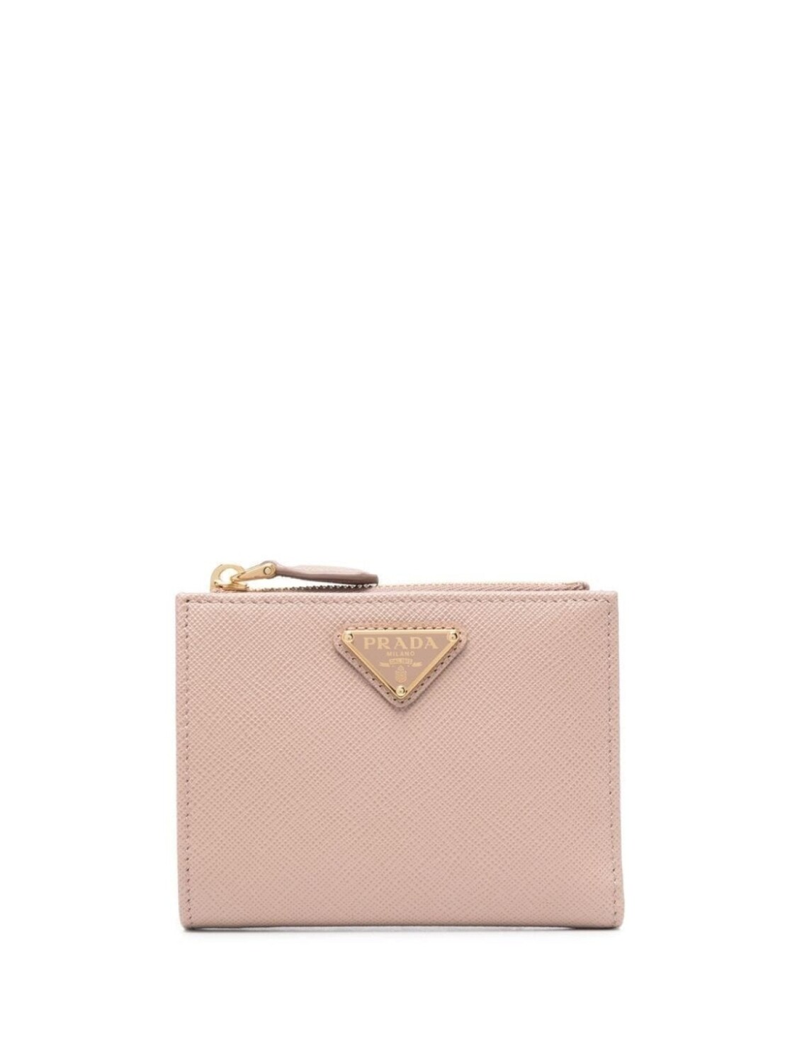 

Prada кошелек из зернистой кожи с логотипом, розовый