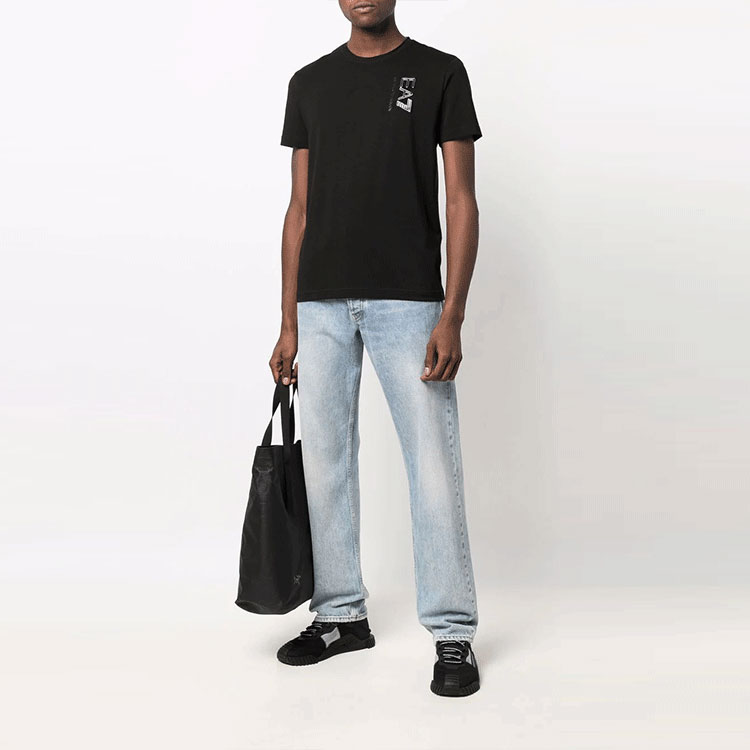 Футболка мужская черная EA7 EMPORIO ARMANI — фото 3