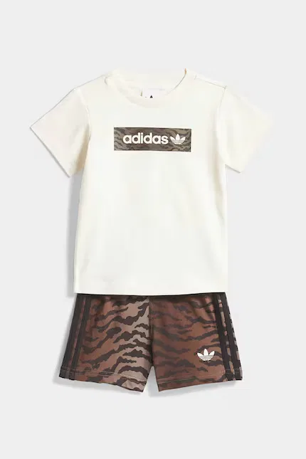 Комплект детский из эластичного хлопка Adidas Originals, бежевый