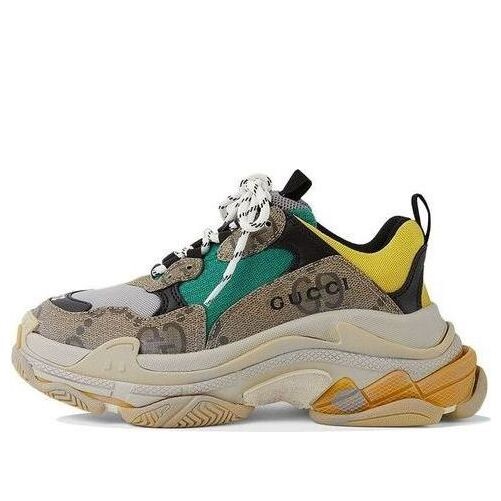 Кроссовки x gucci the hacker project triple s 'beige green' Balenciaga, бежевый