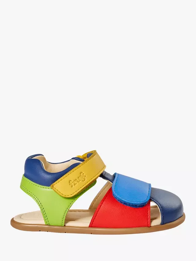 Детские кожаные сандалии Морской берег, цвет Радуга Frugi