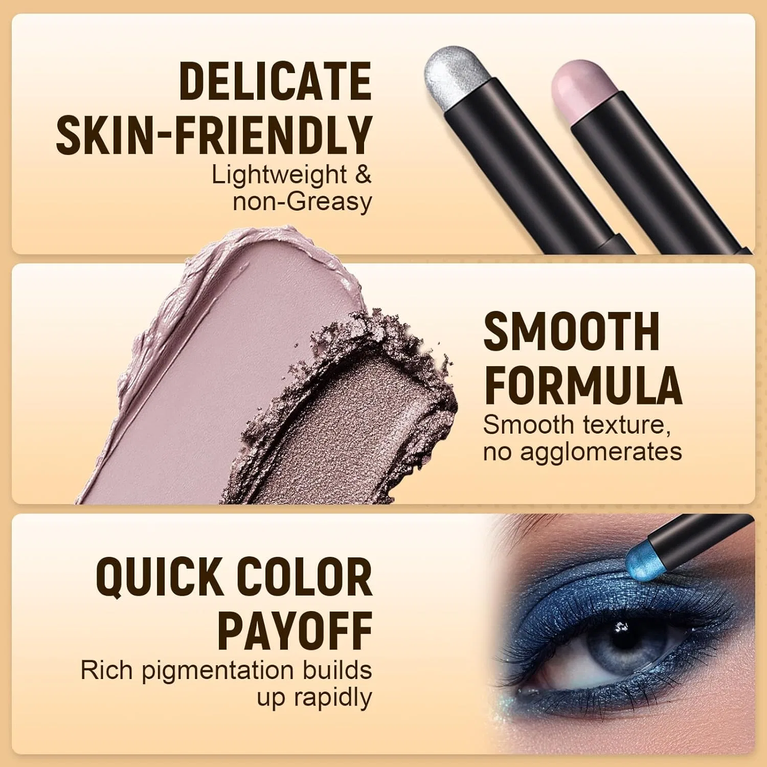 Набор карандашей для теней flintronic 8 цветов C Flintronic, #C-8 Colours (Matte And Shimmer) — фото 3