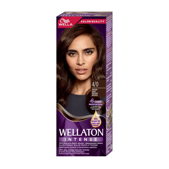 

Тон краска для волос Wella, цвет 4/0 medium brown