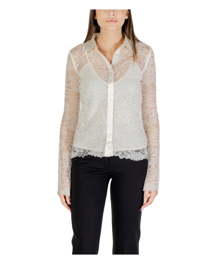 

Кружевная блузка Антуанетты, элегантная и изысканная. Guess, бежевый