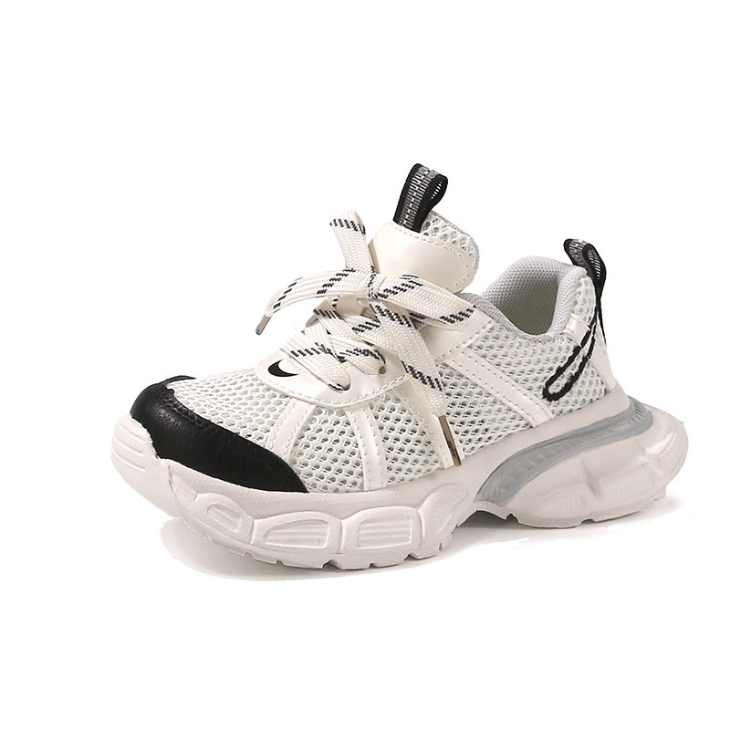 

Легкие амортизирующие дышащие низкие детские беговые кроссовки Kids Kakabu, белый