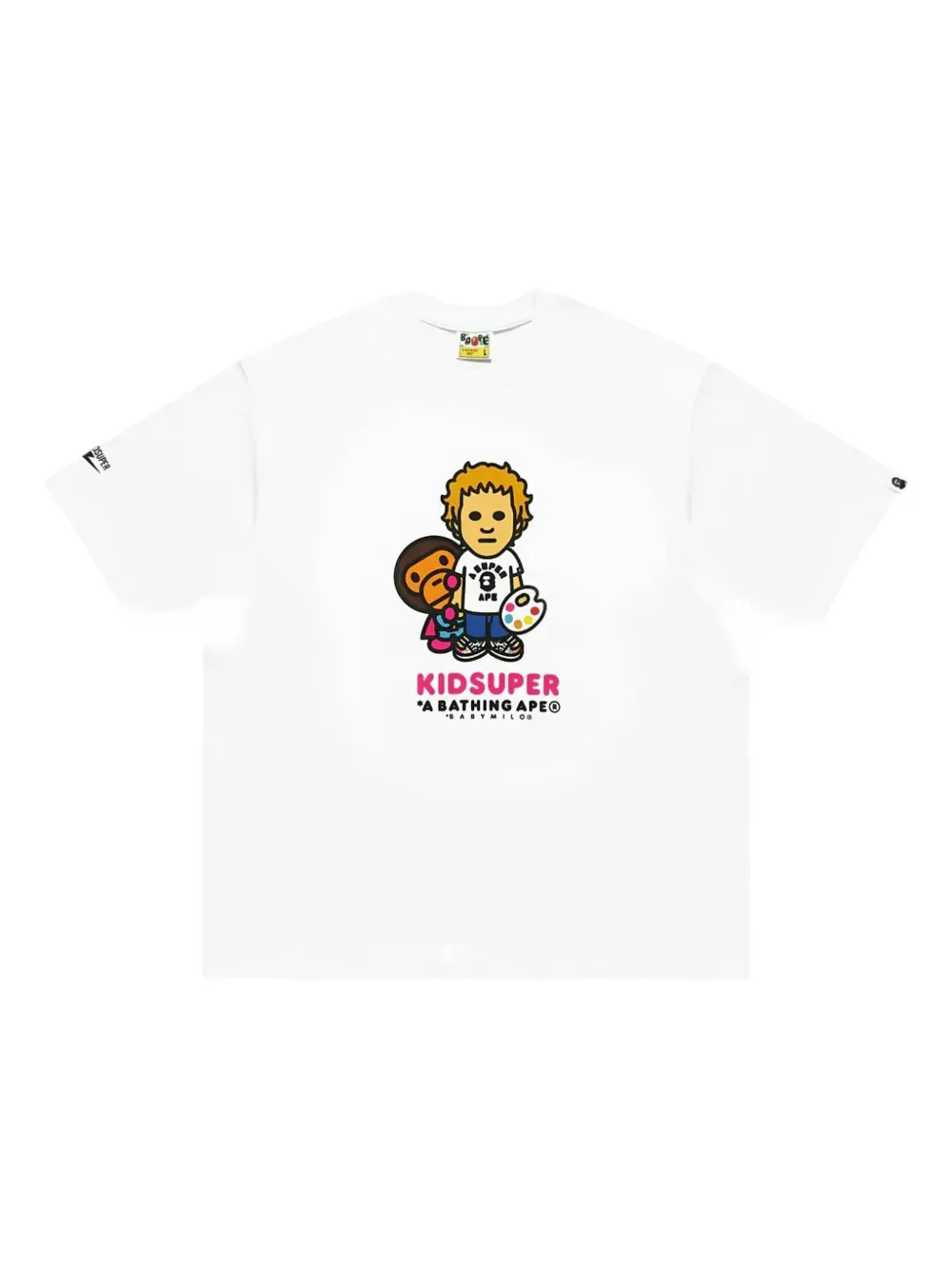 Футболка Kidsuper с графическим принтом A BATHING APE, белый — фото 2