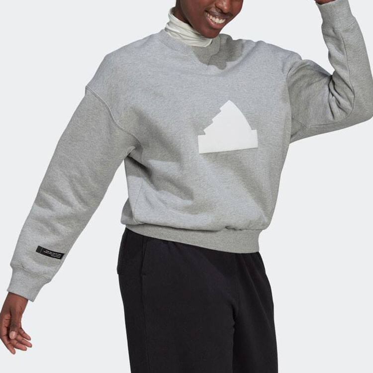 Толстовка женская серая Adidas — фото 3