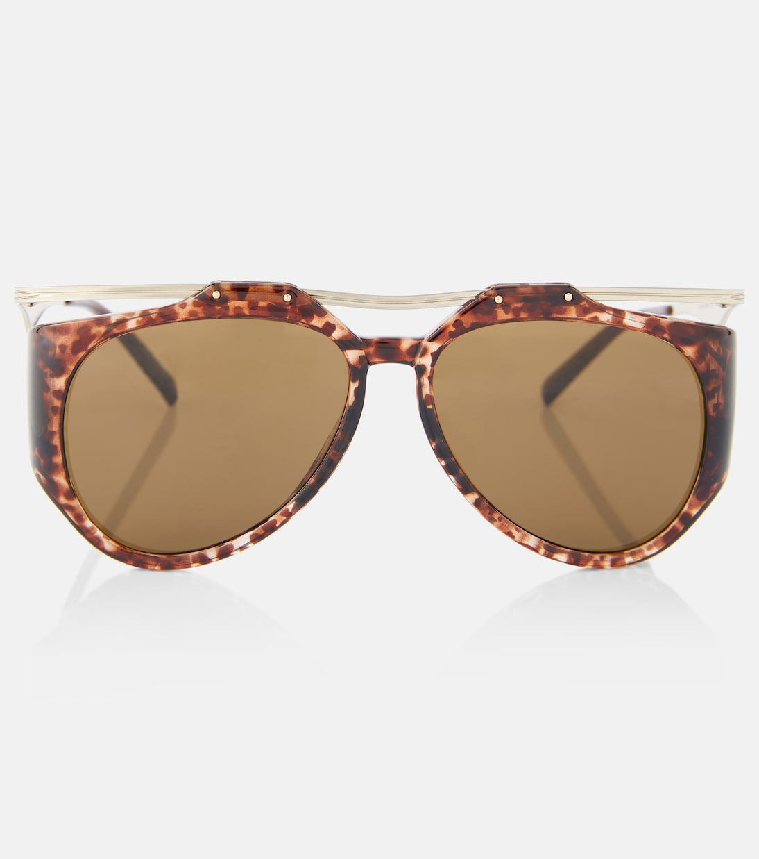 

SL M137 Amelia авиаторские очки Saint Laurent, Havana-Gold-Brown