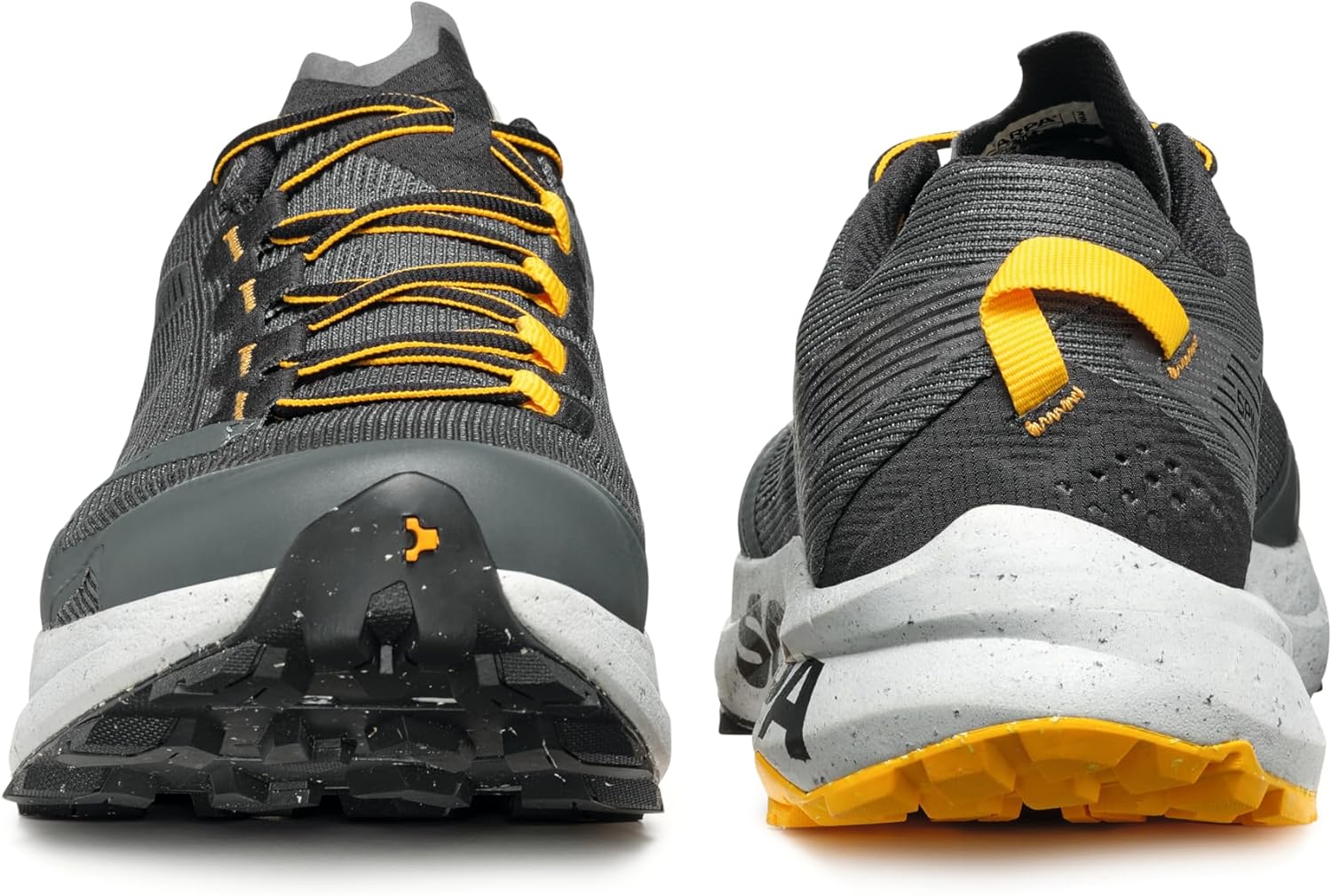 Мужские трекинговые и трейловые кроссовки SCARPA Spin Planet, Anthracite/Saffron — фото 4