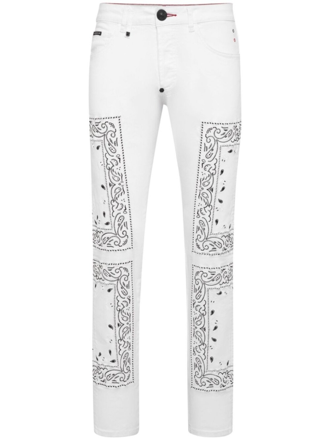

Philipp Plein прямые джинсы с вышивкой, белый