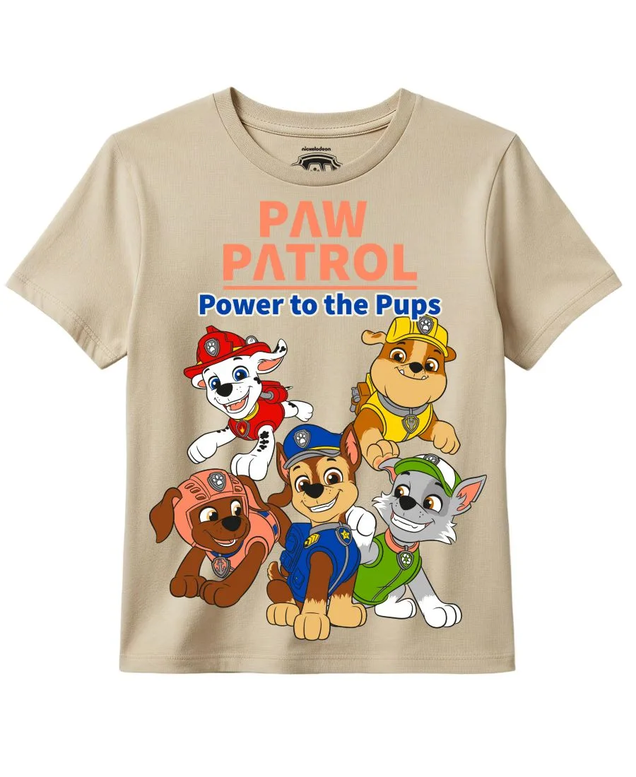 Детский комплект из 3 предметов: футболка с принтом, толстовка и шорты (2T-7) Paw Patrol, коричневый — фото 4