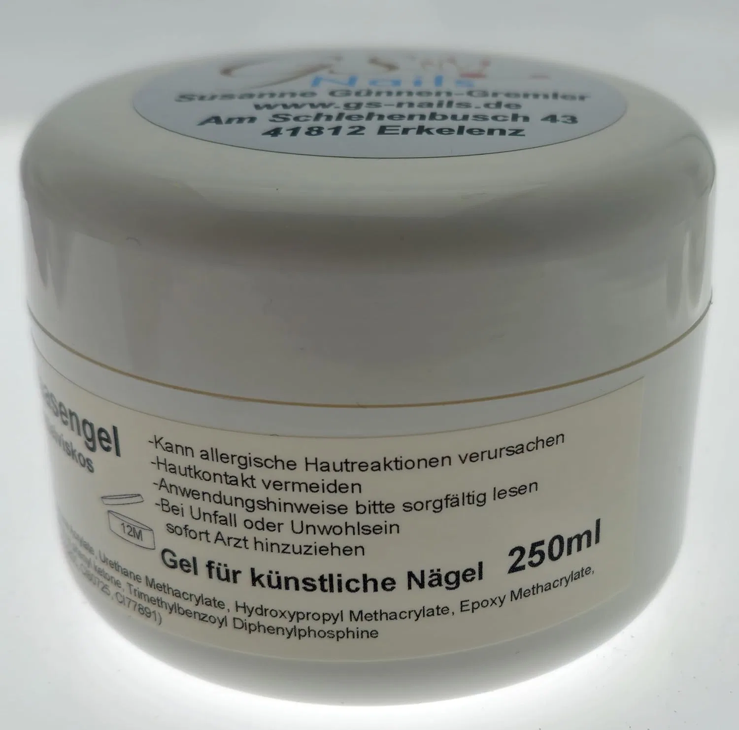 Однофазный УФ-гель для ногтей GS-Nails средней вязкости 250 мл Gs-Nails, Clear — фото 4