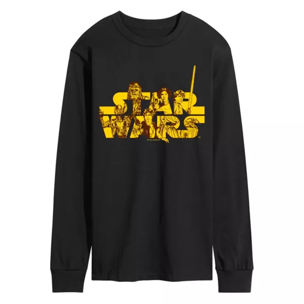 

Мужская футболка с длинным рукавом и принтом логотипа Rebels Star Wars, черный