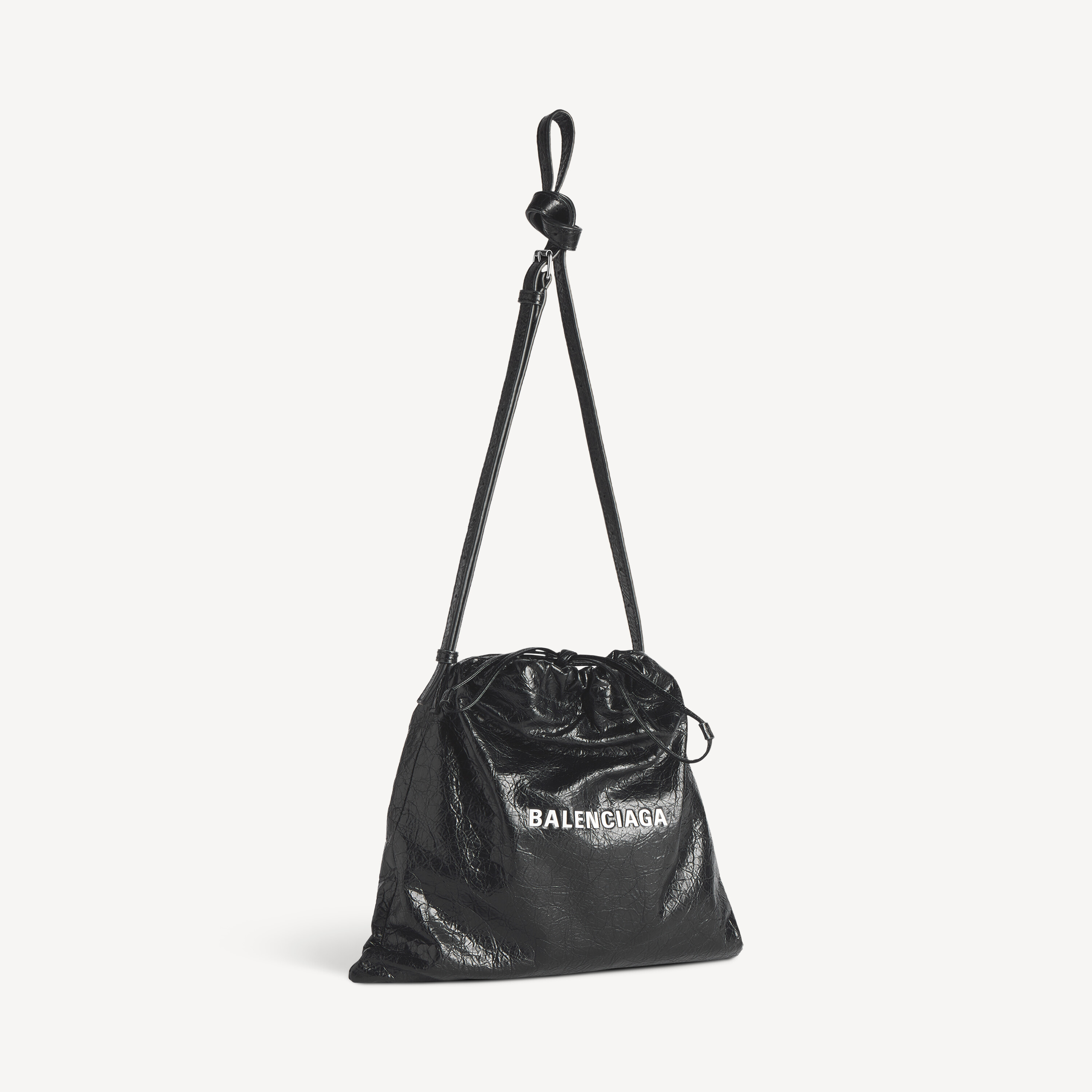 Мужская сумка-портфель shopper dust bag через плечо среднего размера, черная BALENCIAGA, черный — фото 2