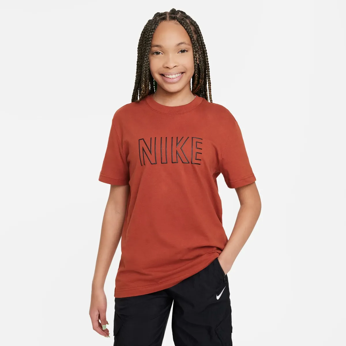 

Футболка Nike Sportswear "G NSW BF TEE PRNT SW - для детей", оранжевый