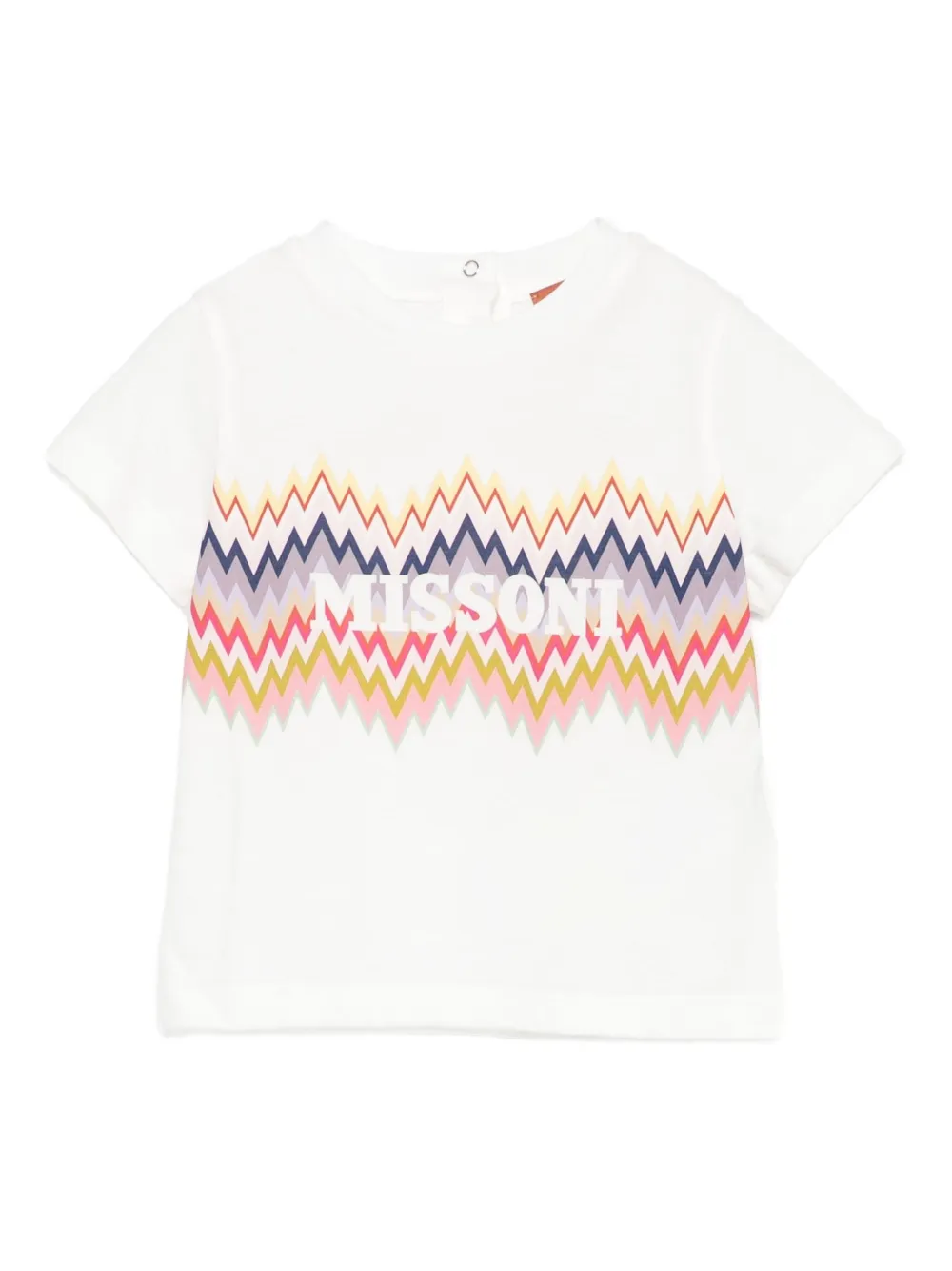 

Футболка с зигзагообразным принтом Missoni Kids, белый