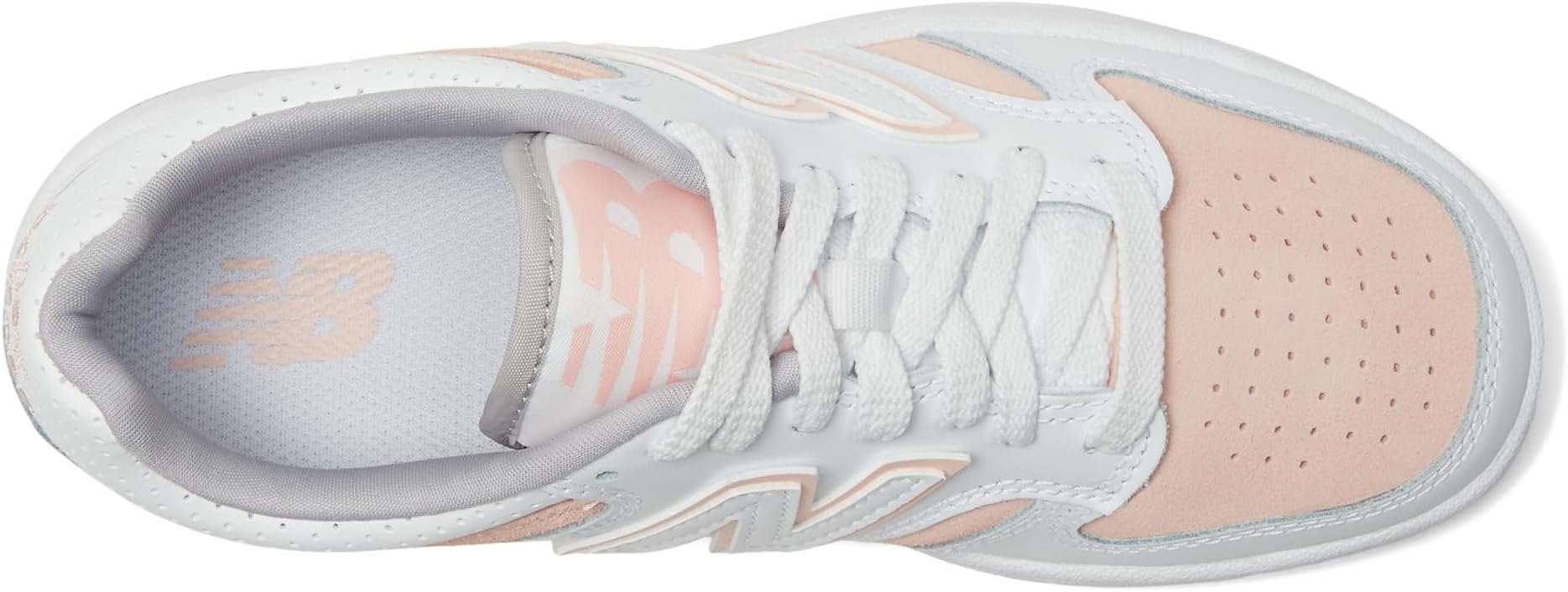 Кроссовки New Balance Kids 480, цвет White/Pink Haze — фото 2