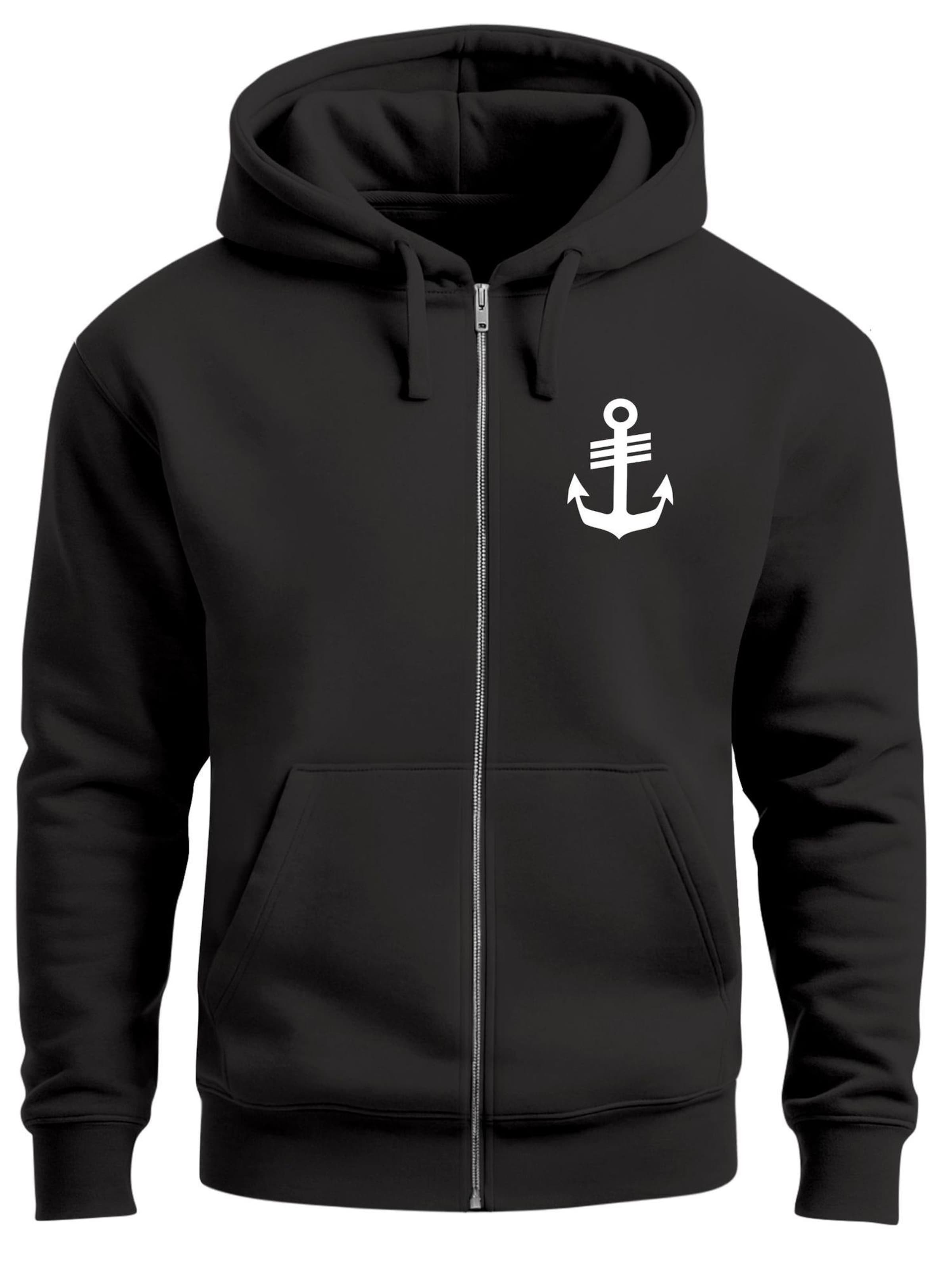 

Neverless Толстовка с молнией 'Anker' в черном цвете