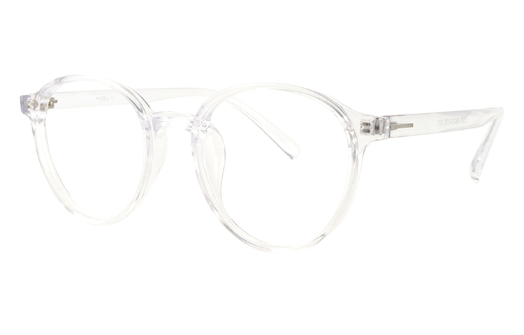 

MUZU Унисекс очки для зрения, Round frame transparent color-C01 single frame