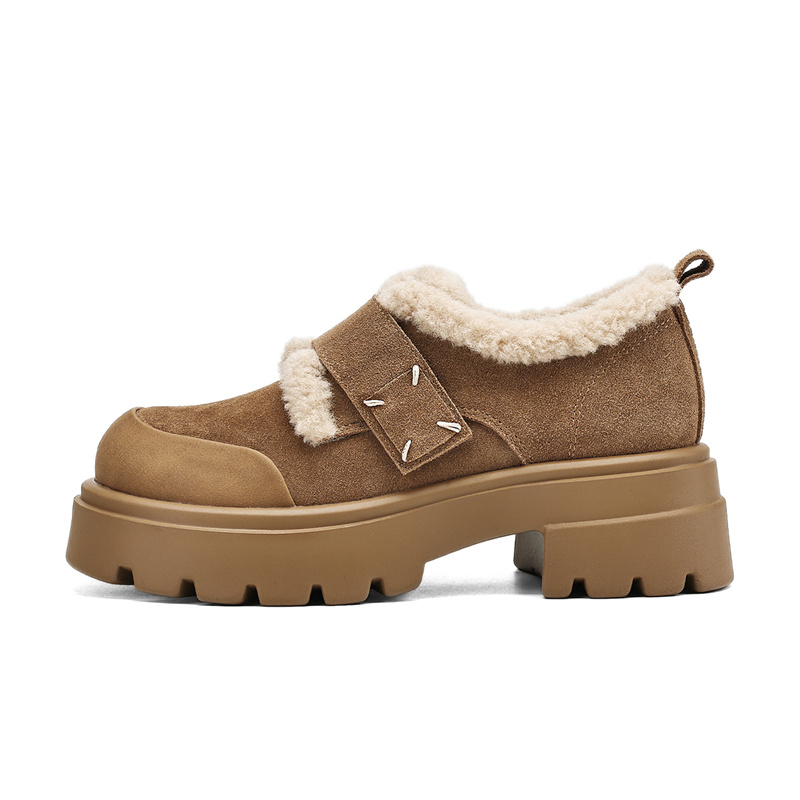 JOSINY Винтажные глубокие утепленные стеганые теплые ботинки-тапочки лоферы женские верблюжий цвет, цвет Camel (Fleece-Lined, Heel Height 5.8cm)