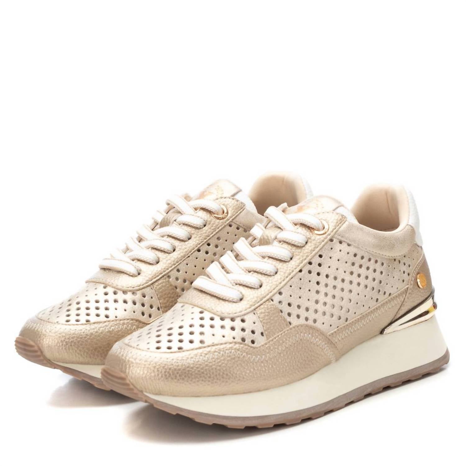 Женские золотые кроссовки Trainer Xti, золотой — фото 4