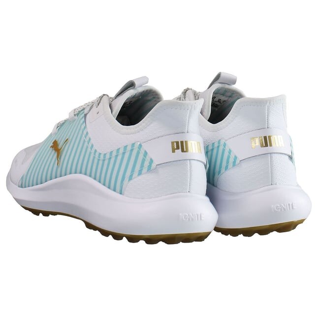 Мужские кроссовки для гольфа из хлопчатобумажной ткани Ignite Fast8 Puma, белый — фото 3