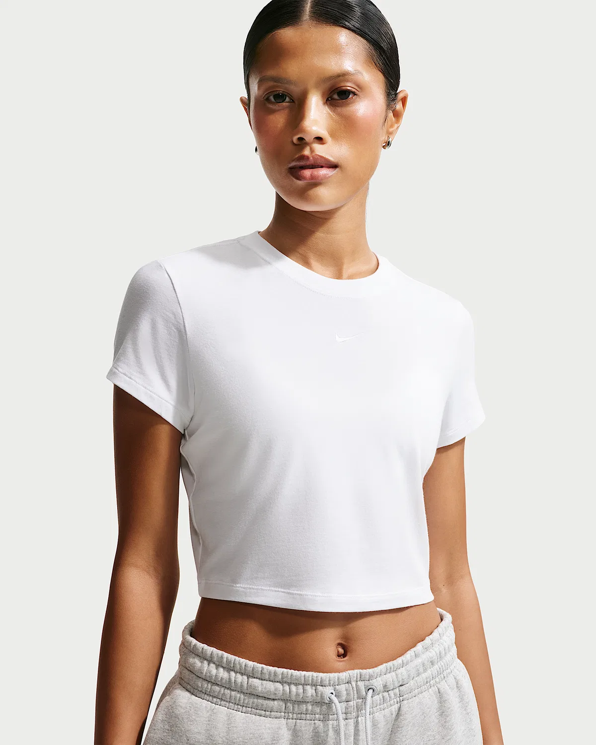Женская укороченная футболка Nike Sportswear Chill Knit, White/White