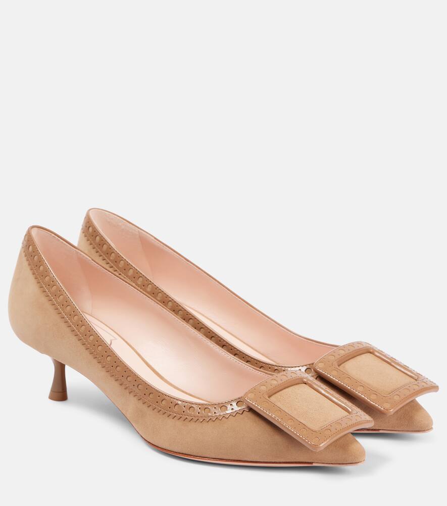 Туфли-лодочки Viv' in the City 45 из замши Roger Vivier, S812 (Tabacco Chiaro)