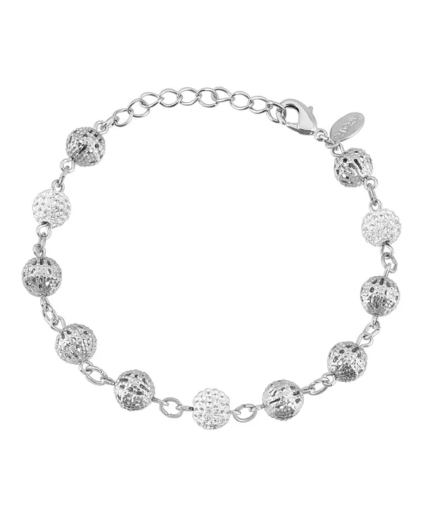 

Браслет из филигранных бусин и хрустального шара серебристого тона 2028, gray