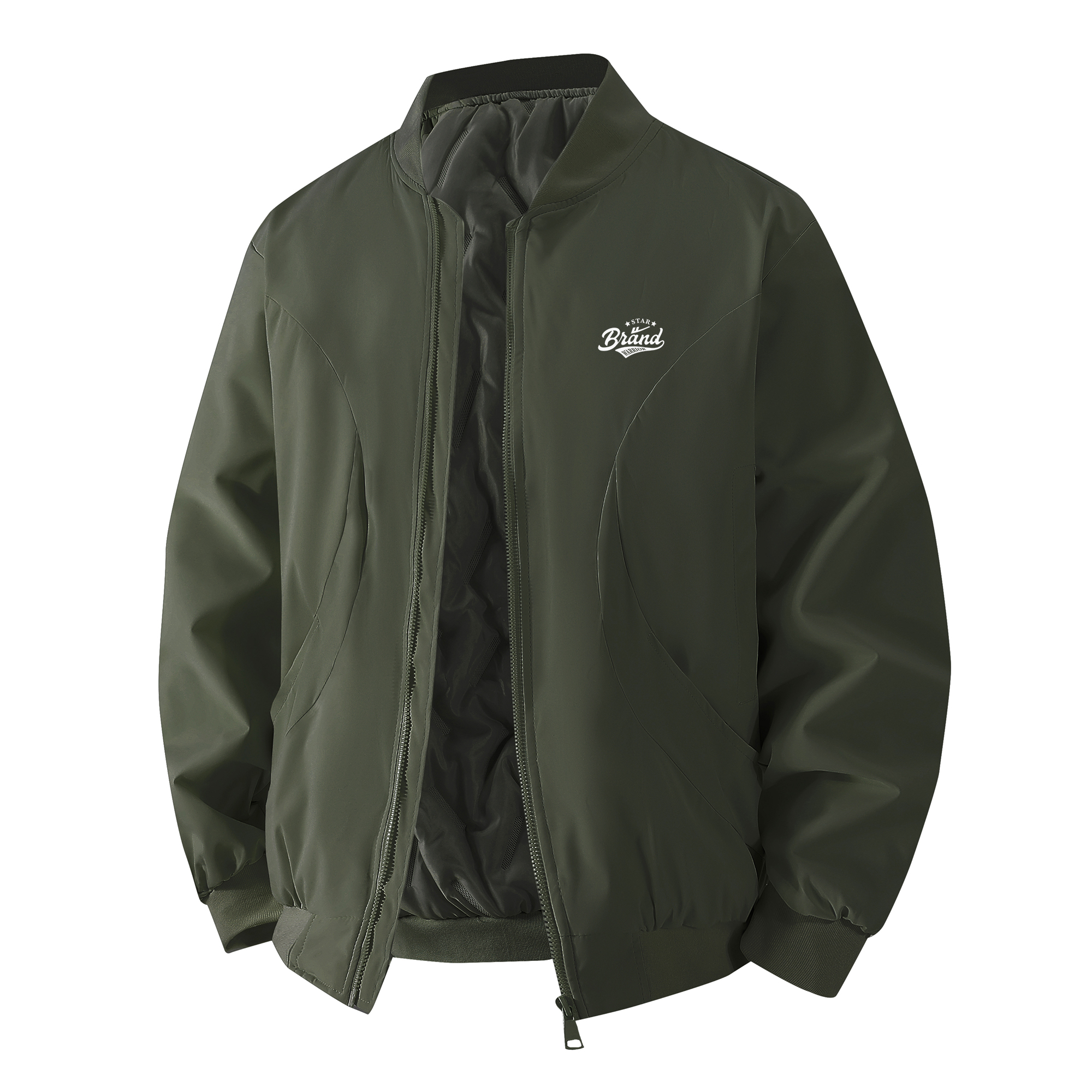 

Пуховик Unisex с воротником-стойкой утепленный WARRIOR, army зеленый