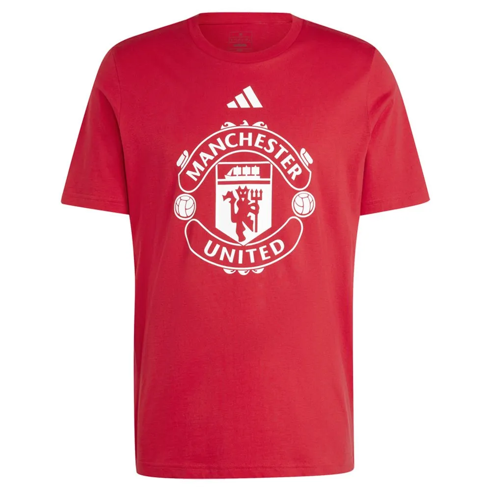 Футболка с коротким рукавом adidas Manchester United 24/25 DNA Graphic, красный — фото 3