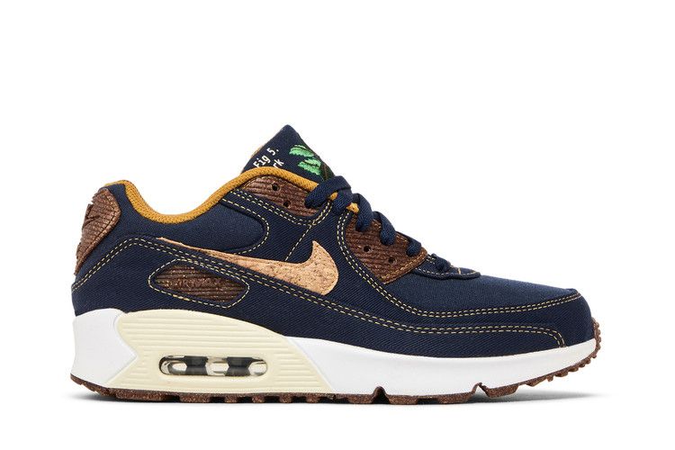 Кроссовки Nike Air Max 90 GS 'Cork - Obsidian', синий — фото 2