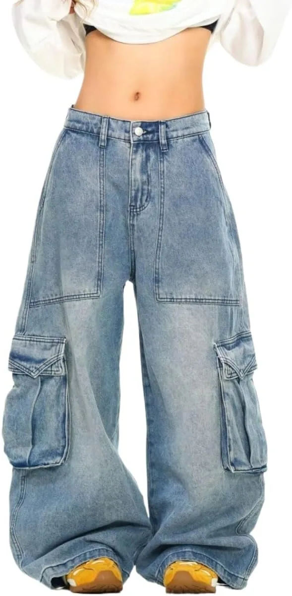 

Джинсы Unisex Y2k 90S Vintage с большими карманами GYPWRCR
