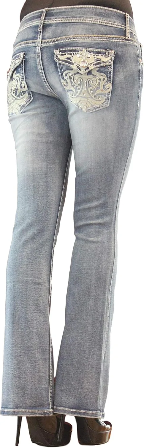 

Джинсы Project Indigo Missy Boot Cut с вышивкой на заднем кармане PJM165