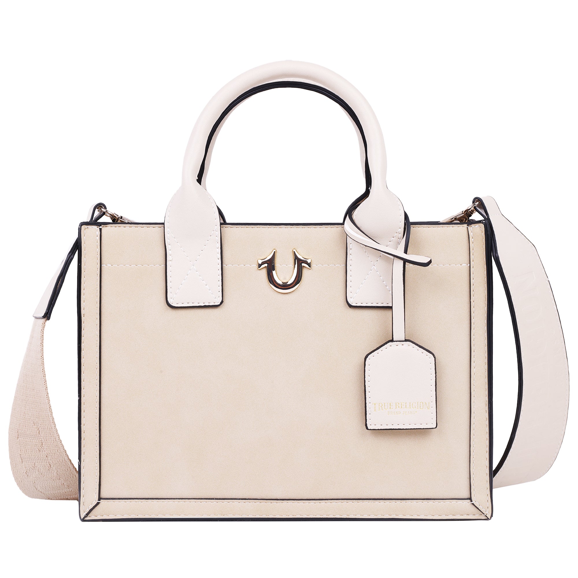 

True Religion Modern Edge Сумка-тоут из замши, бежевый