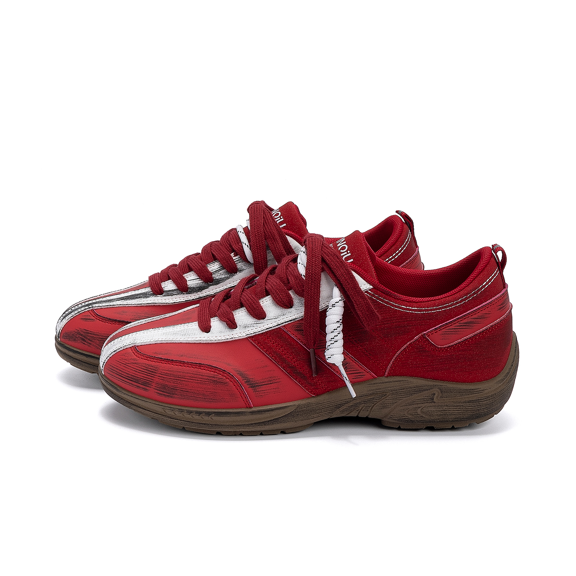HUANQIU Кроссовки Hidden Wedge Racing Shoes PU легкие низкие скейтбордские мужские красные — фото 3