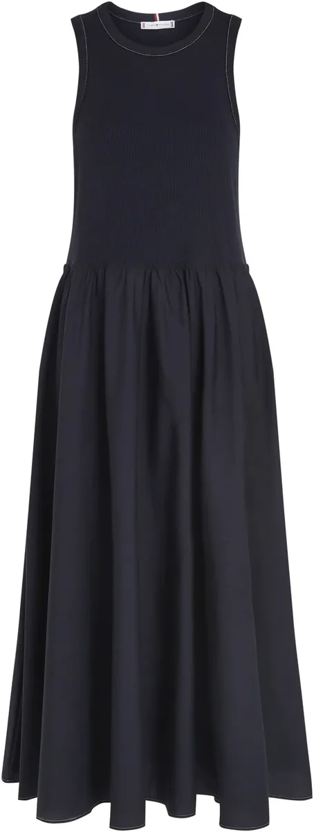 

Платье А-силуэта Tommy Hilfiger "5X2 RIB GBL STP MIX DRS NS", в рубчик, цвет Desert Sky