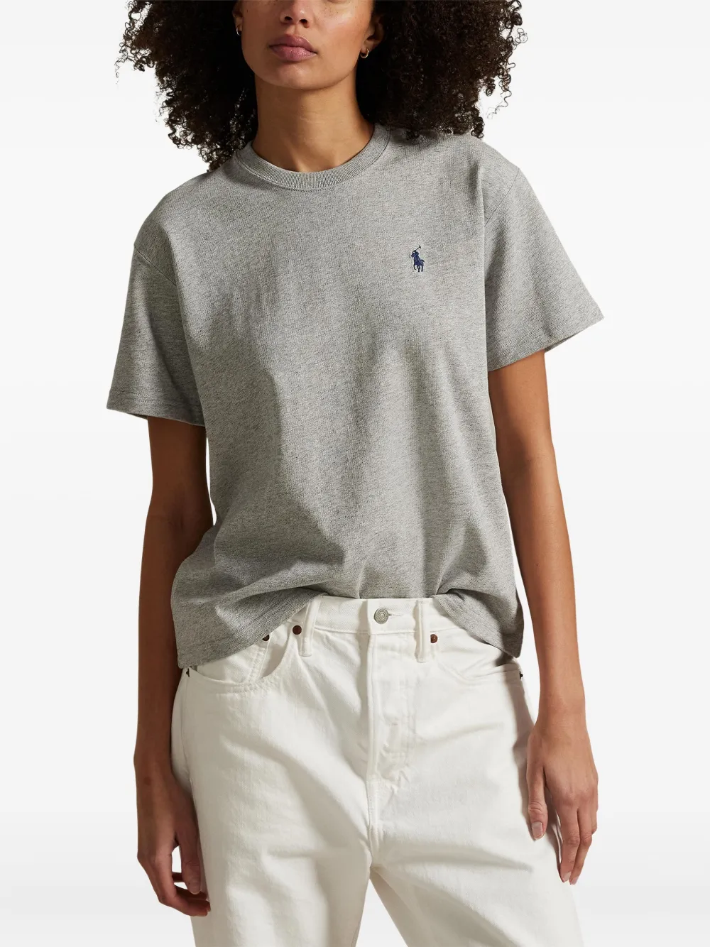 Футболка с вышитым логотипом POLO RALPH LAUREN, серый — фото 2