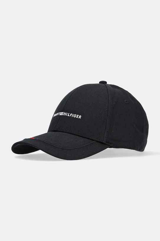 

Хлопковая кепка с козырьком Tommy Hilfiger, черный