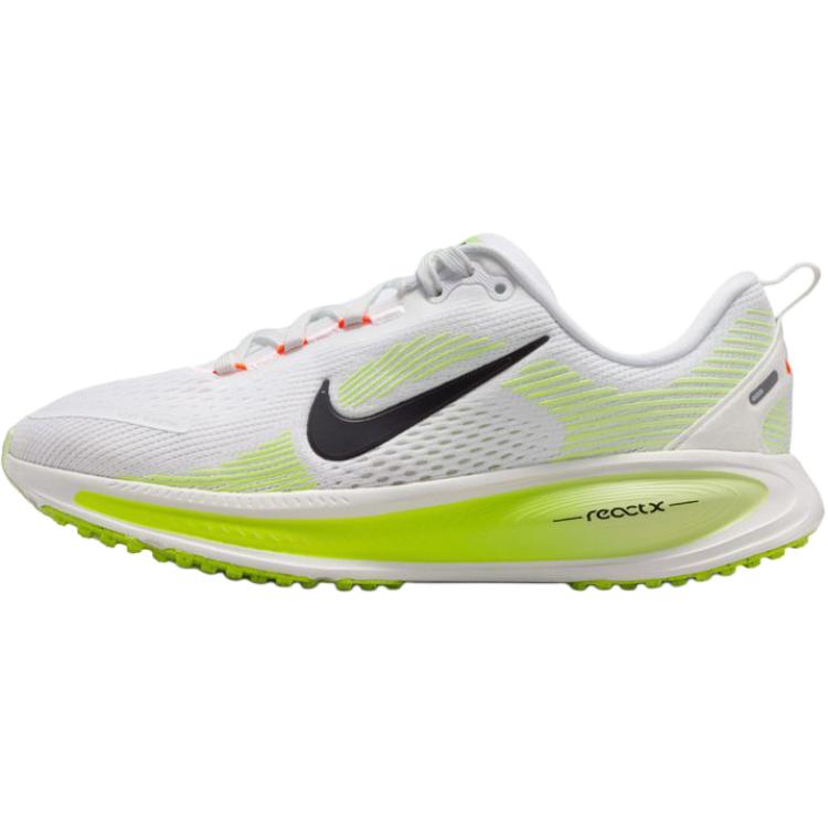 Nike Детские низкие кроссовки Vomero 18 для бега, белые и зеленые, для подростков