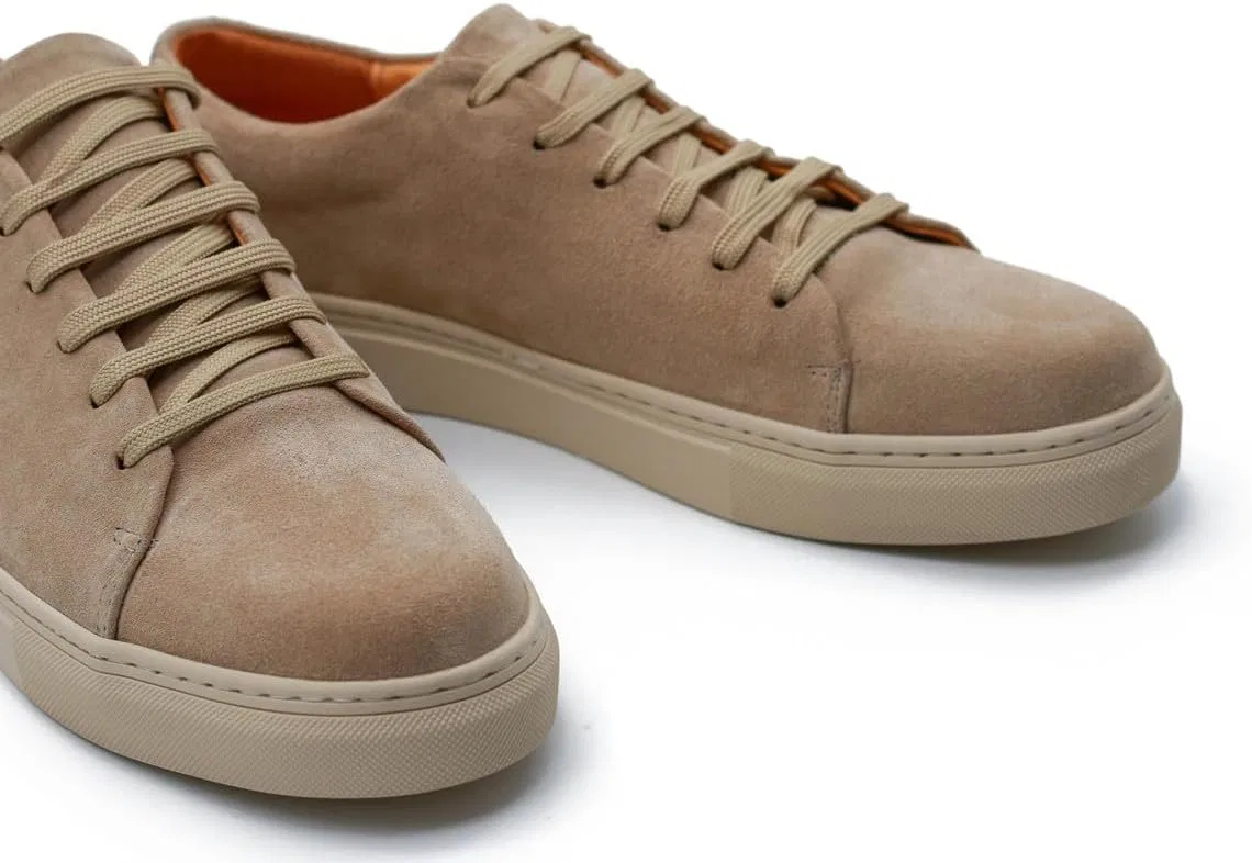 Мужские кроссовки из натуральной замши с подошвой-чашечкой в ​​стиле ретро, ​​элегантные повседневные, кожаные, на шнуровке Xposed, Tan — фото 3