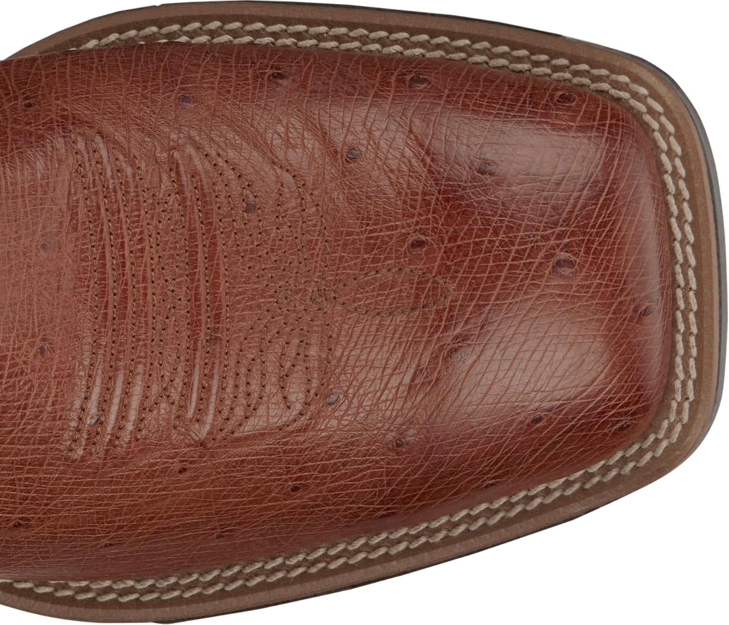 Мужские вестерн-бутсы Justin Roswell 11 Smooth Ostrich, из премиальной кожи, стелька J-Flex, квадратный носок, противоскользящая подошва, Brandy — фото 4