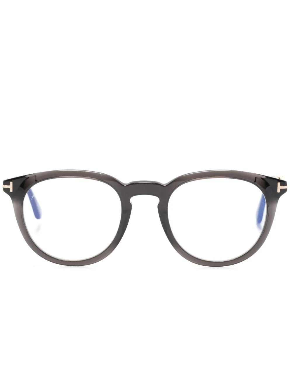 

Очки в круглой оправе с логотипом TOM FORD Eyewear, черный