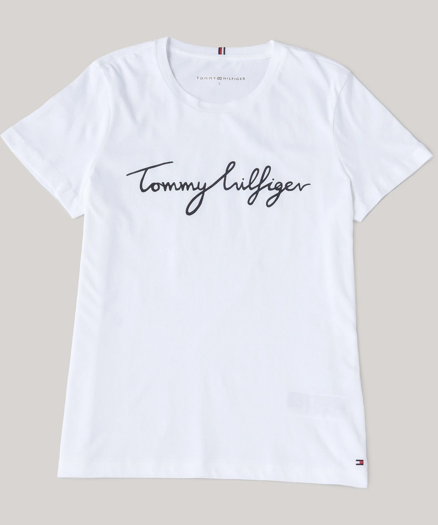 Футболка с круглым вырезом и логотипом TOMMY HILFIGER, Black 017 — фото 4