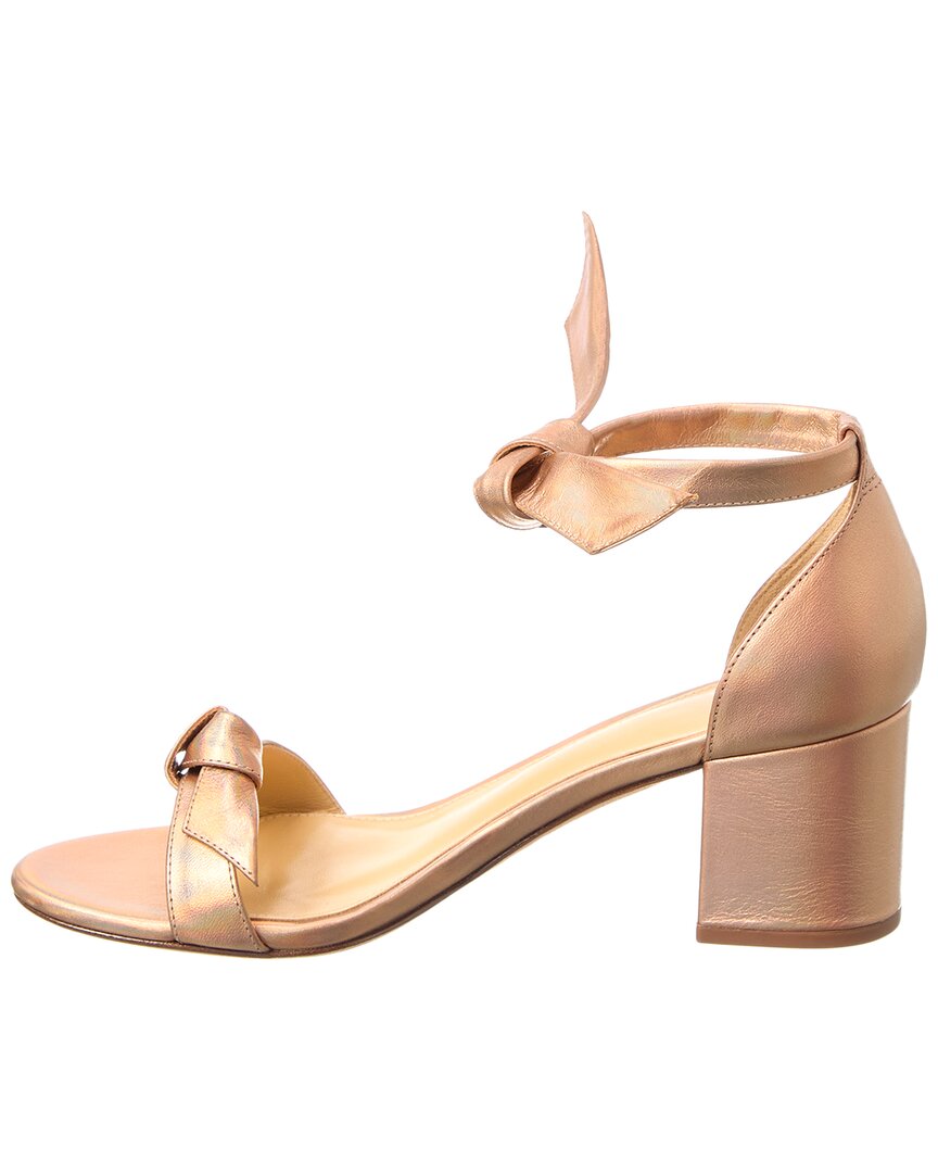 Александр Бирман Кларита Блок 60 Кожаные сандалии Alexandre Birman, золотой — фото 2