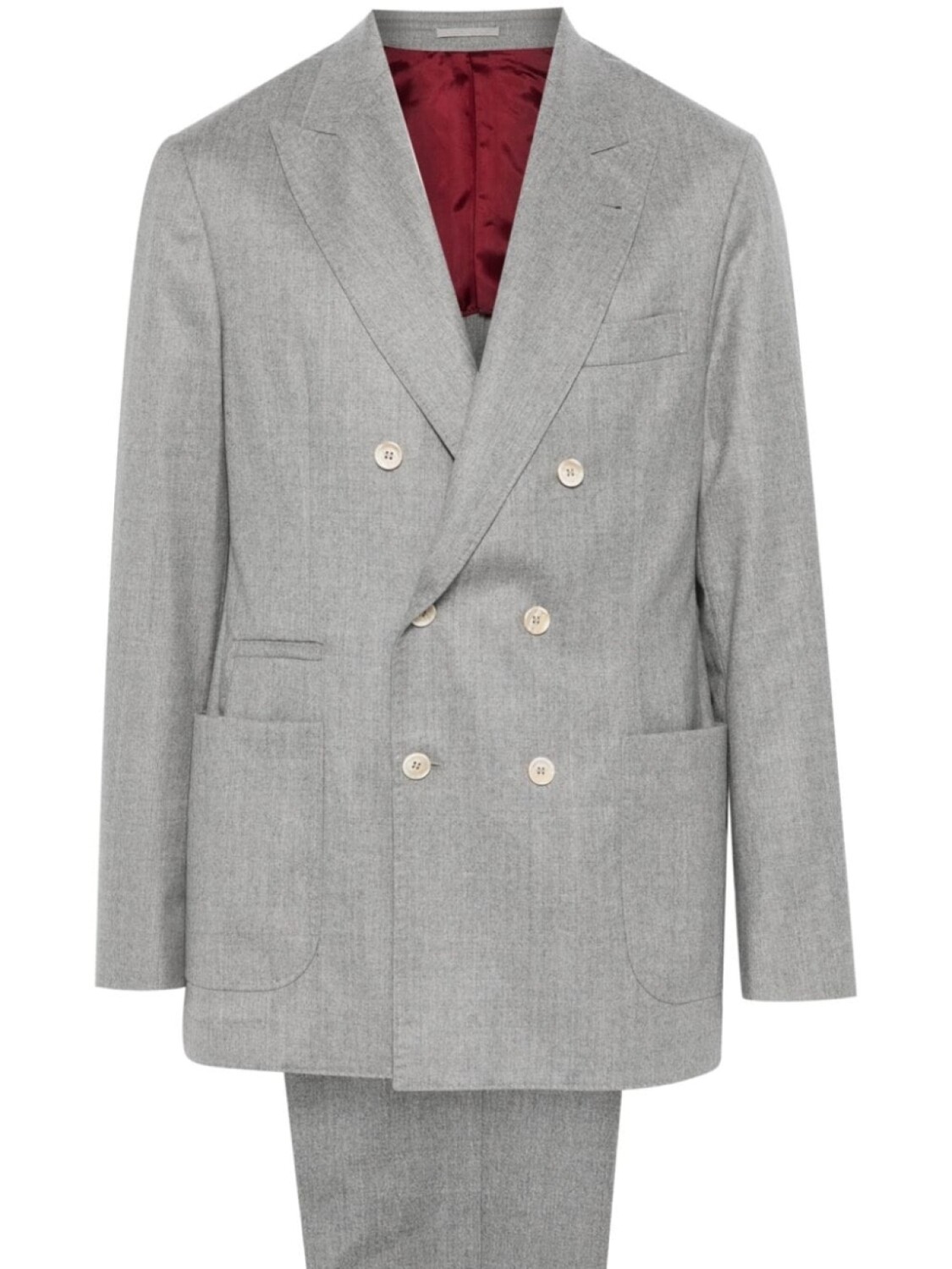 

Brunello Cucinelli костюм из вирджинской шерсти, серый