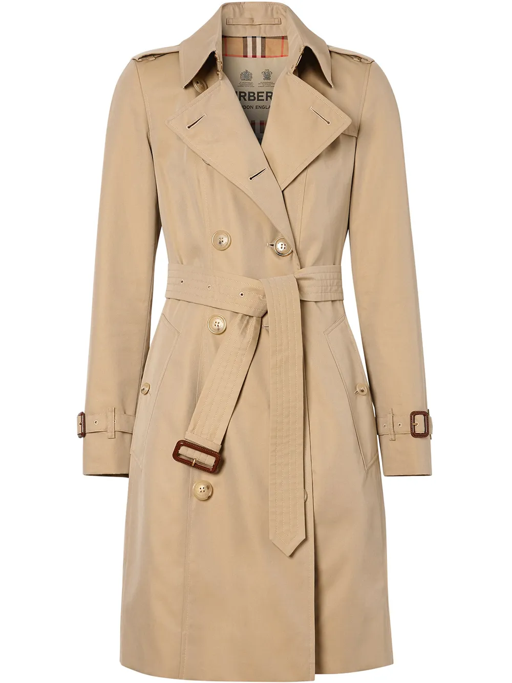 

Тренч Chelsea Heritage длины миди BURBERRY, коричневый