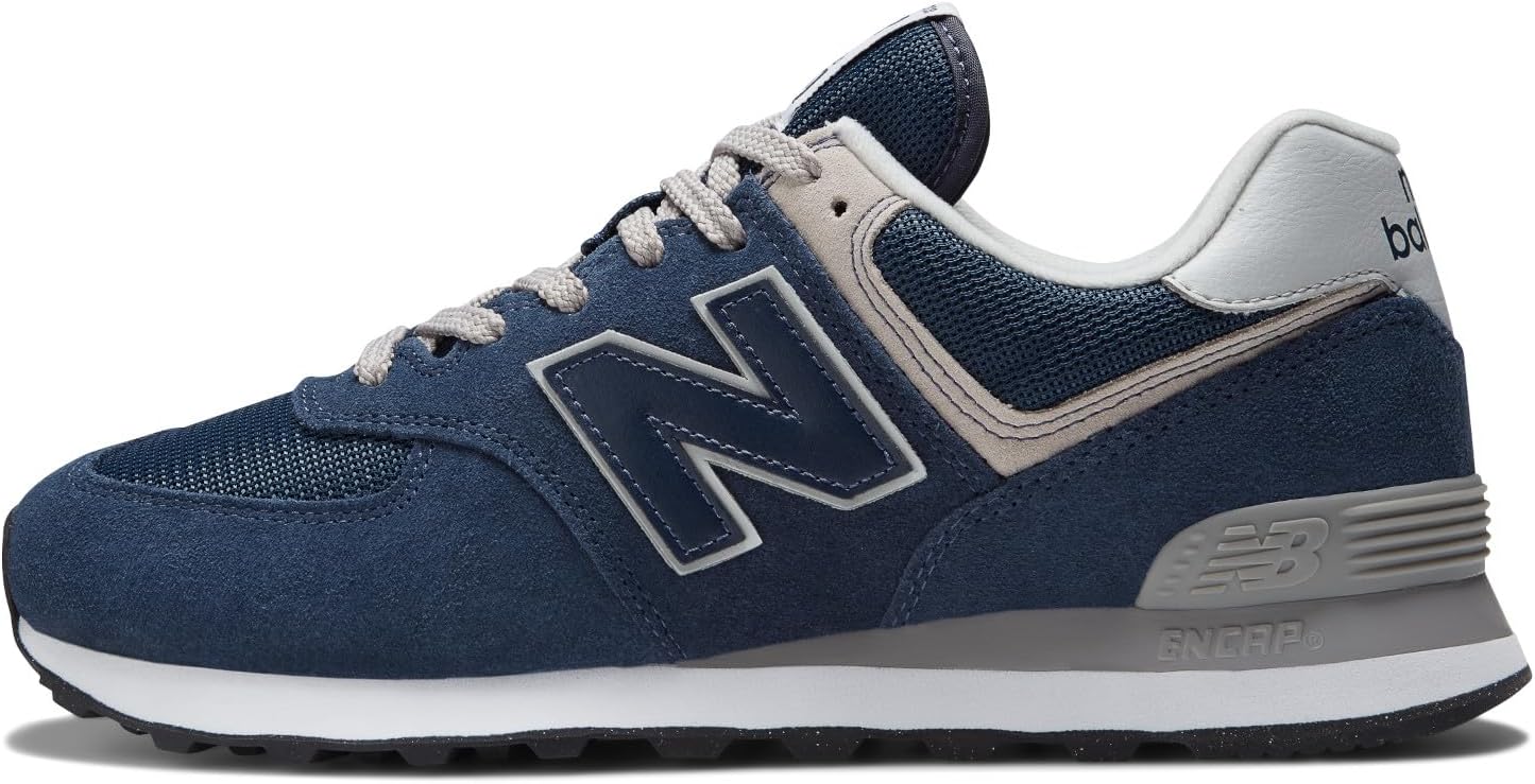 Мужские кроссовки New Balance 574 Core, белый/синий/темно-синий — фото 4